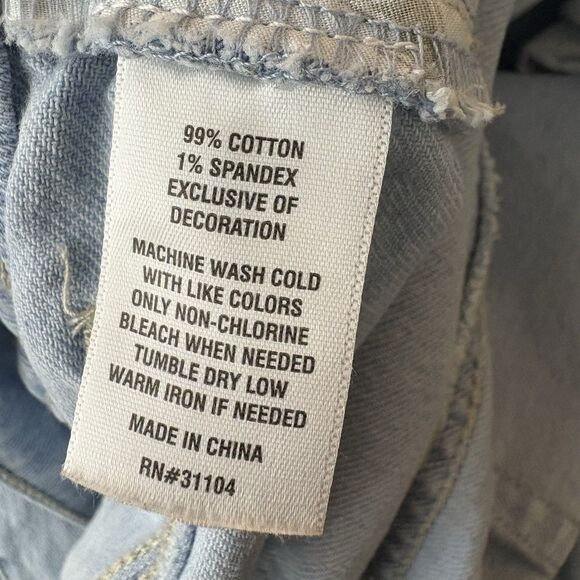 Crown & Ivy Whisker Straight Blue Light Wash Cotton Blend Denim Size 10R Women - Picture 4 of 6